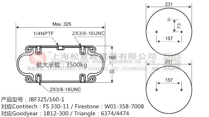 JBF325/160-1橡膠<a href='http://m.weimouo.cn/' target='_blank'><u>空氣彈簧</u></a>